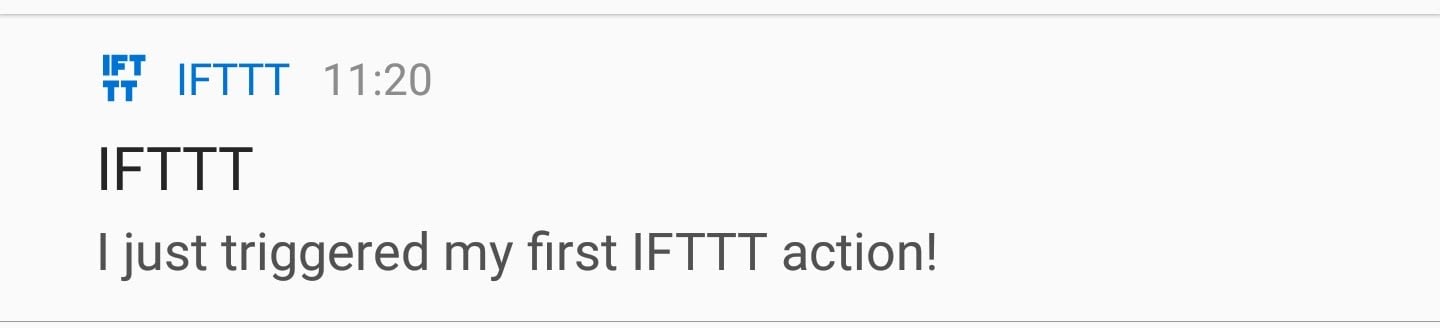 Python + IFTTT: Test Notification