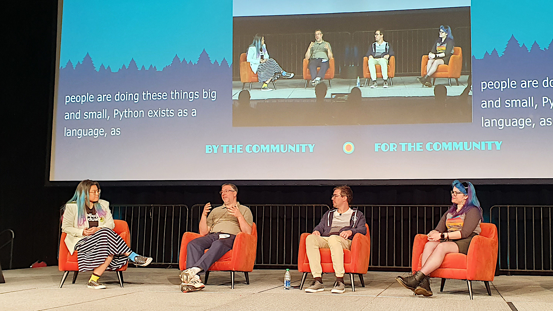 Diversity and Inclusion panel at PyCon 2022: Georgi Ker, Reuven Lerner, Anthony Shaw, Lorena Mesa