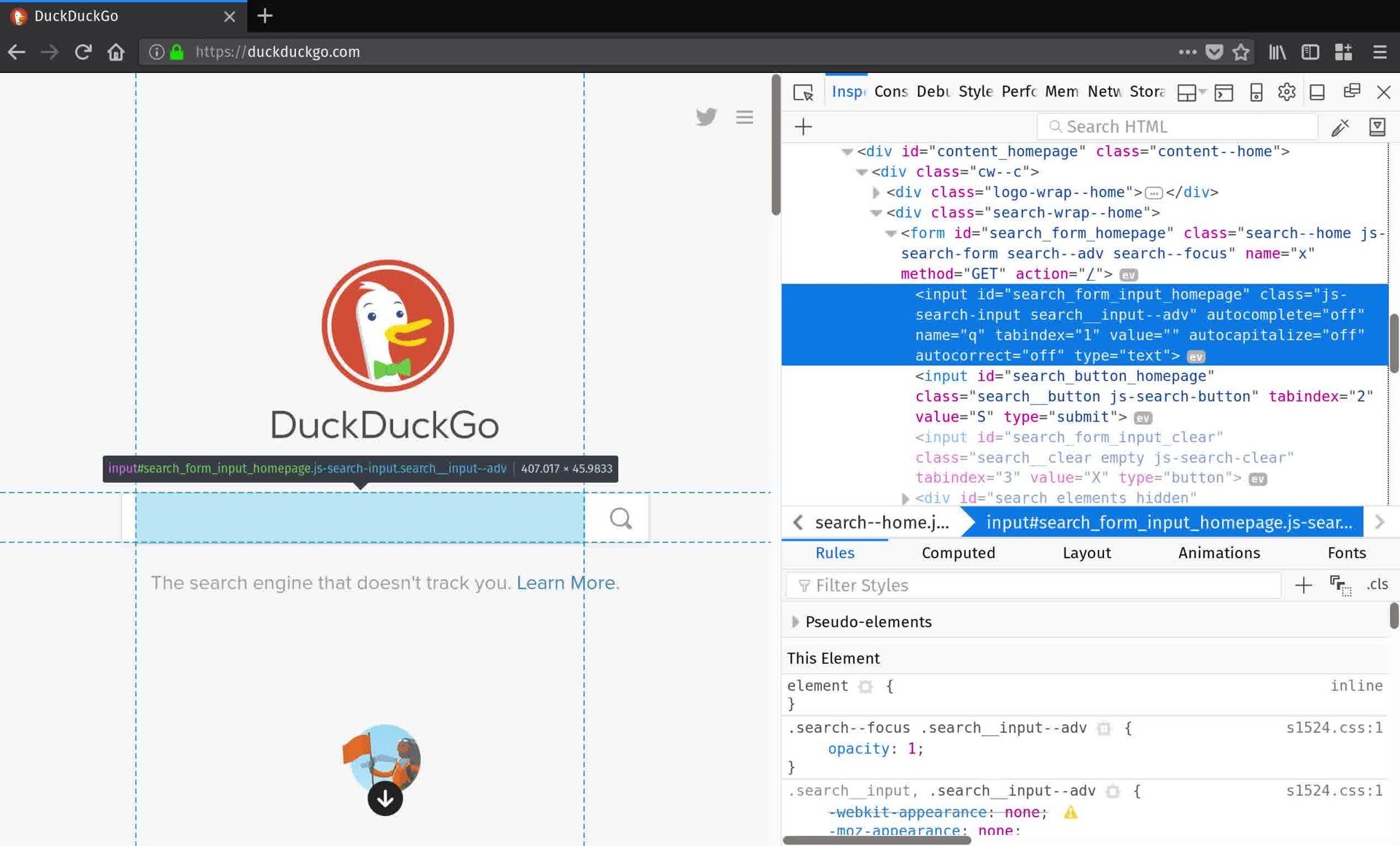 Python Web Scraping: Duck Duck Go Screenshot