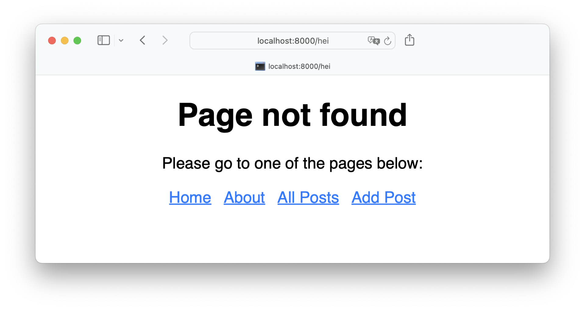 Styled 404 page