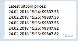 Python + IFTTT: Bitcoin Telegram