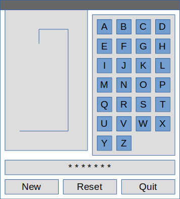 Hangman wireframe design
