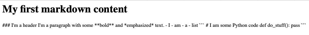 Markdown With Syntax Symbols