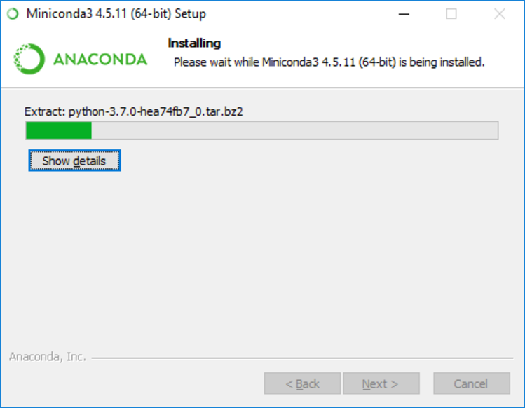 Miniconda Installer Installing