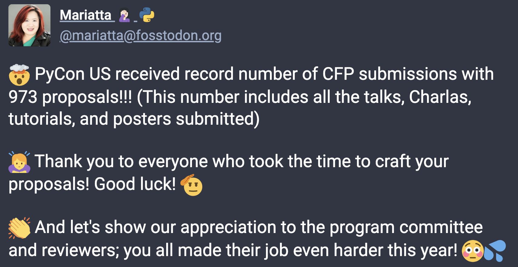 PyCon US 2024 Got a Record Number of Proposals