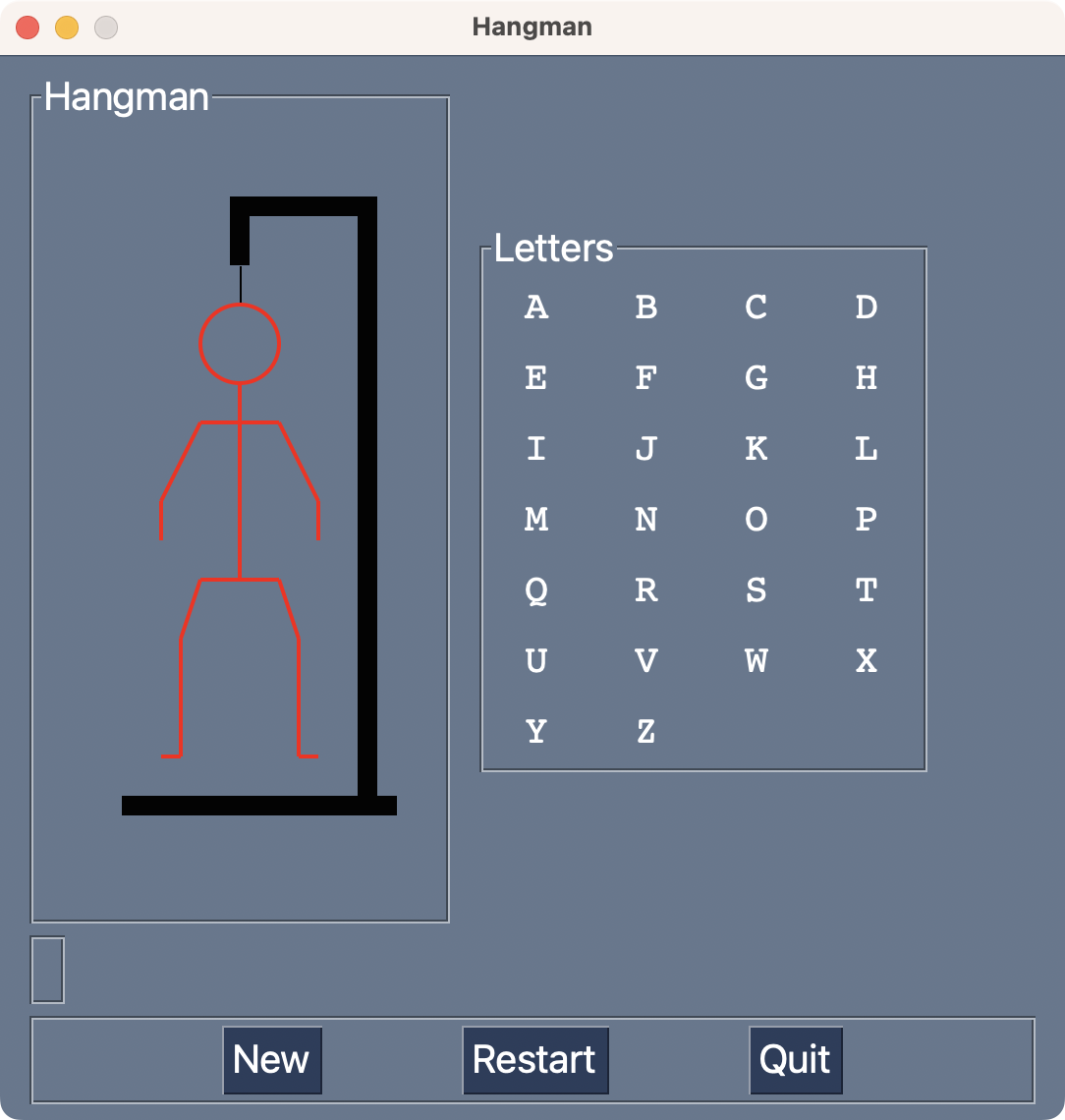 PySimpleGUI-based GUI for the Hangman Game