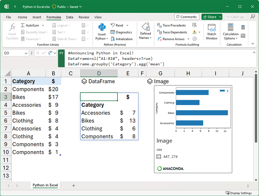 Python in Excel