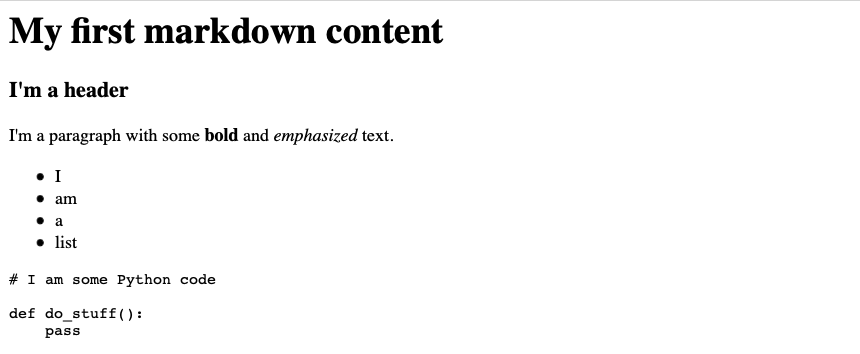 Properly Rendered Markdown